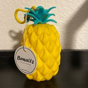 Bewaltz Yellow Pineapple Pouch Keychain Coin Purse NEW WITH TAG